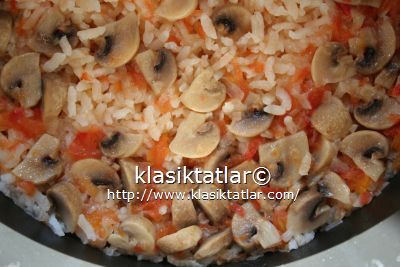 mantarlı pirinç pilavı 1