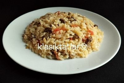 kavurmalı pirinç pilavı