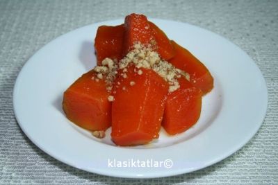 Кабак татлысы с тахином и сливками