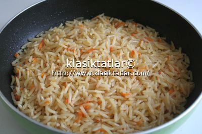 havuçlu basmati pirinç pilavı